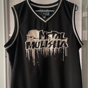 Men's Metal Mulisha Size Large tank top, balck and white